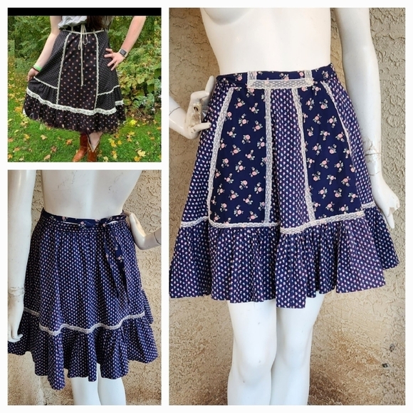 Vintage‎ Prairie Skirt - Picture 1 of 10